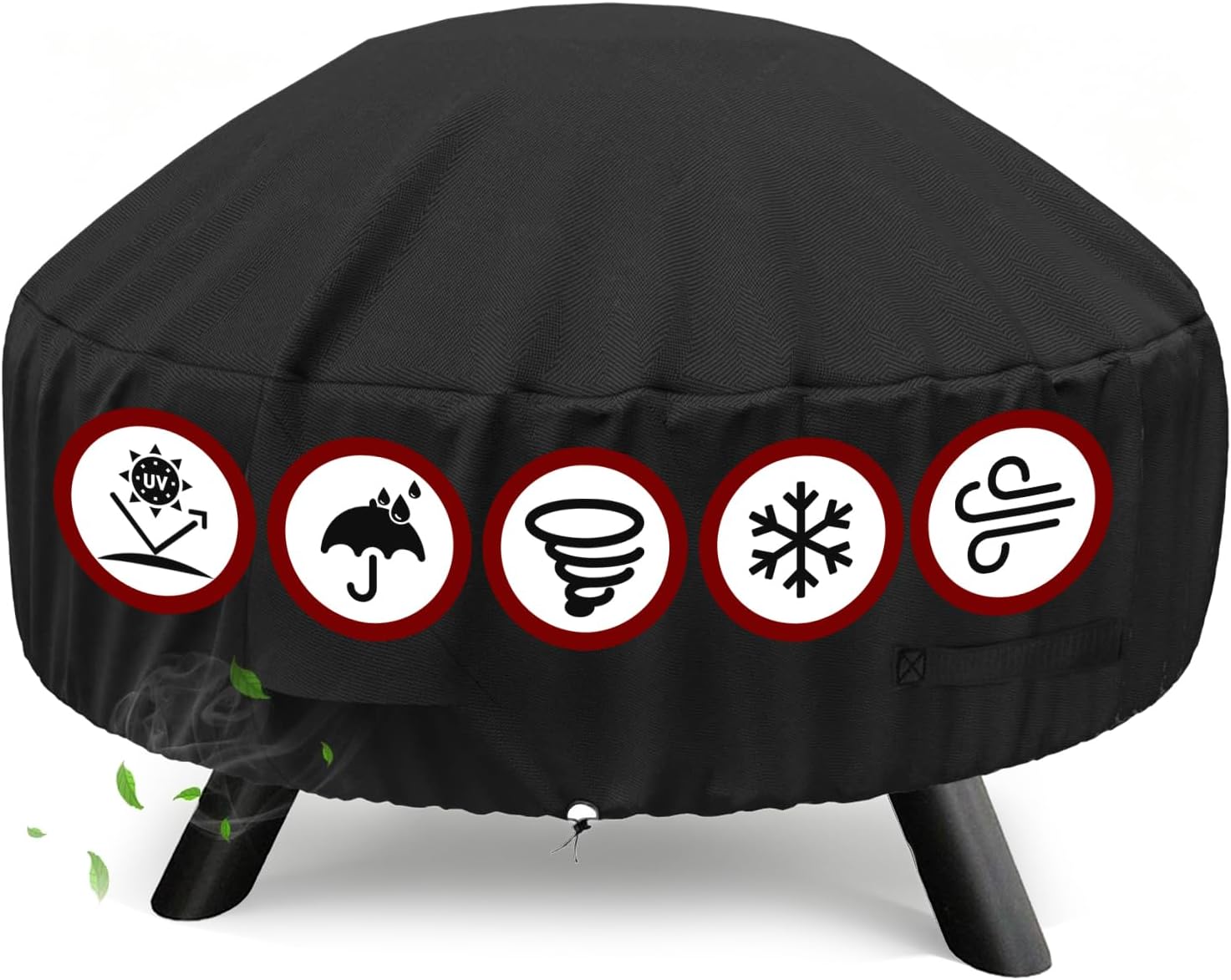 SHINESTAR round fire pit cover for 22 to 32-inch fire pits